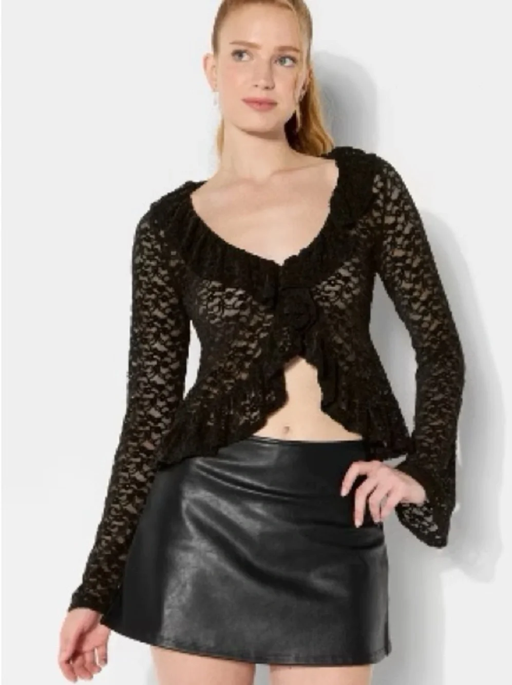 Wild Fable Burgundy Lace Blouse
